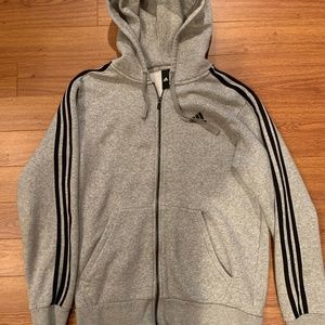 Adidas gray zip up hoodie